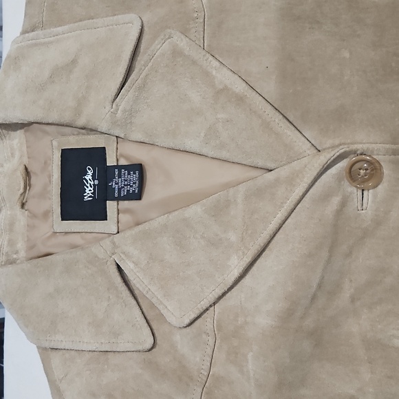 Vintage Mossimo Suede Leather Blazer Jacket - Picture 3 of 6